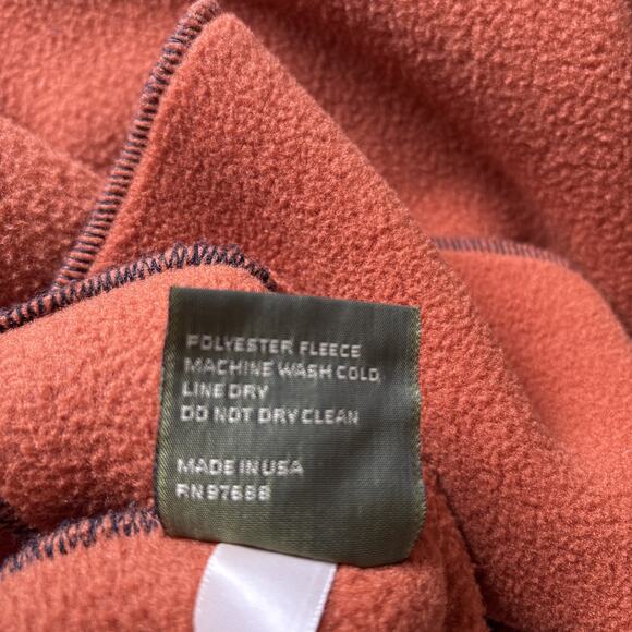 Maralyce Ferree Jacket Womens Large Orange Fleece Coat Wrap Oversized Lagenlook - Picture 11 of 11